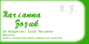 marianna zozuk business card